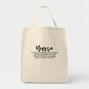Superheld design van de verpleegkundige tote bag