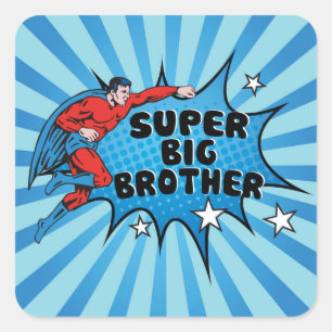 Superheld die een Big Brother wordt Vierkante Sticker
