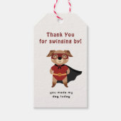 Superheld Dieren Cute Kinderen Verjaardag Cadeaulabel (Voorkant)