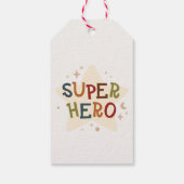Superheld Dieren Cute Kinderen Verjaardag Cadeaulabel (Achterkant)