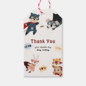 Superheld Dieren Cute Kinderen Verjaardag Cadeaulabel (Voorkant)