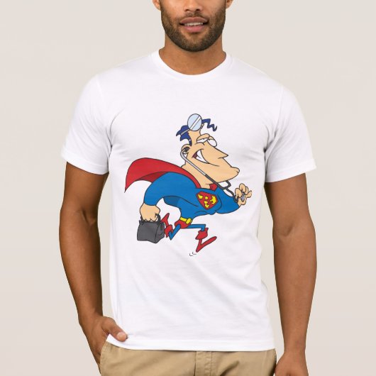 Superheld Doctor Mannen T-Shirt (Voorkant)