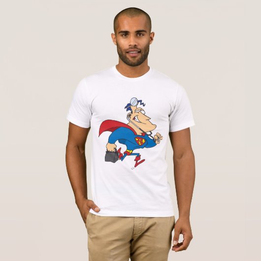 Superheld Doctor Mannen T-Shirt (Voorkant volledig)