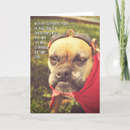 Superheld Dog Birthday Card Kaart
