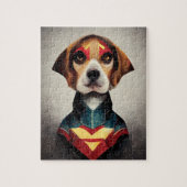 Superheld Dog Portrait | Beagle Legpuzzel (Verticaal)