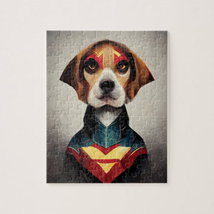 Superheld Dog Portrait   Beagle Legpuzzel