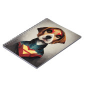 Superheld Dog Portrait | Beagle Notitieboek (Linkerzijde)