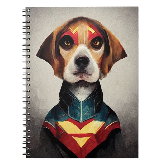 Superheld Dog Portrait | Beagle Notitieboek (Voorkant)
