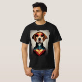 Superheld Dog Portrait | Beagle T-shirt (Voorkant volledig)