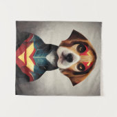 Superheld Dog Portrait | Beagle Wandkleed (Voorkant (horizontaal))