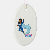 Superheld - Donker Keramisch Ornament (Rechts)