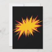 Superheld Donkere Stad Gebouw Explosie Verjaardag Kaart (Achterkant)