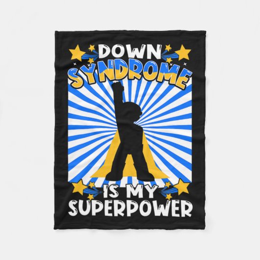 Superheld Down Syndroom Bewustzijn Chromosoom Supe Fleece Deken (Voorkant)