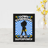 Superheld Down Syndroom Bewustzijn Chromosoom Supe Kaart (Gele Bloem)