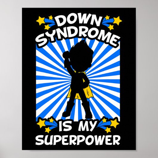Superheld Down Syndroom Bewustzijn Chromosoom Supe Poster (Voorkant)