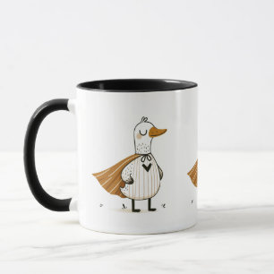 Superheld Duck in kostuum Mok