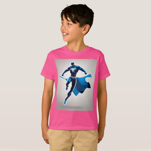 Superheld Embleem Kinder Basic T-shirt (Voorkant volledig)
