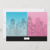 Superheld en Super Girl Birthday Party Invitation Kaart (Achterkant)