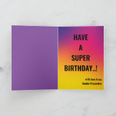 Superheld Fab Verjaardag Geweldig Verbazingwekkend Kaart (Binnen)