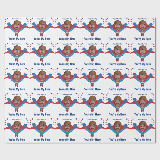 Superheld Fathers Day Funny New Tremendous Gift Cadeaupapier (Vlak)