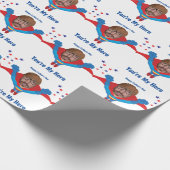 Superheld Fathers Day Funny New Tremendous Gift Cadeaupapier (Hoek)