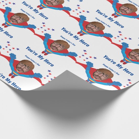 Superheld Fathers Day Funny New Tremendous Gift Cadeaupapier (Hoek)