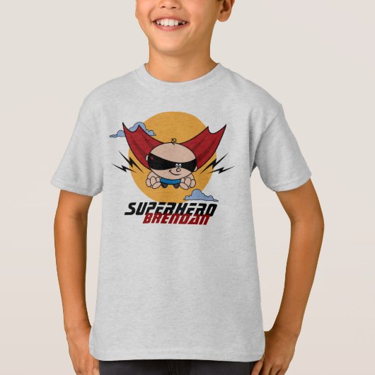 Superheld Flying Kinder Light T-Shirt (Voorkant)