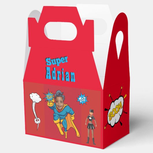 Superheld-foto van Super Special Kind Bedankdoosjes (Geopend)