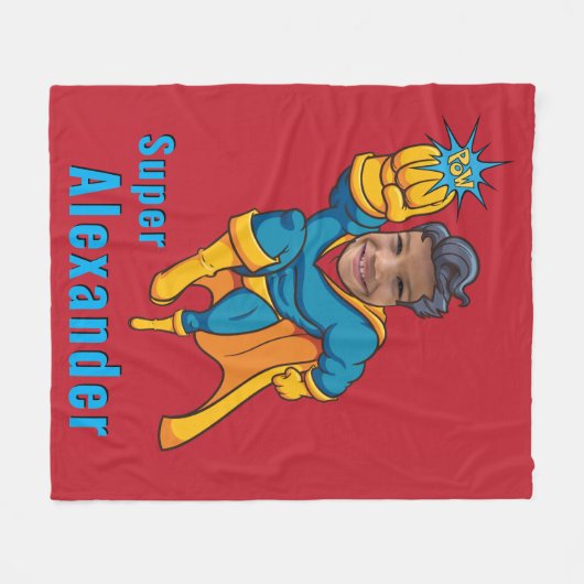 Superheld-foto van Super Special Kind Fleece Deken (Voorkant (Horizontaal))