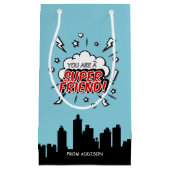Superheld Friend Comic Valentijn Gift Bag Klein Cadeauzakje (Voorkant)
