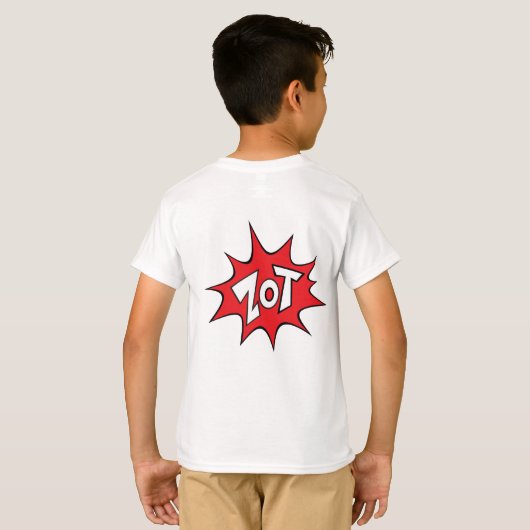 Superheld Fun Birthday Flying Boy Tremendous Gift T-shirt (Achterkant volledig)
