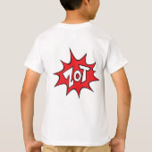 Superheld Fun Birthday Flying Boy Tremendous Gift T-shirt (Achterkant)