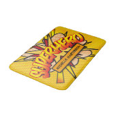 SUPERHELD Fun Retro Stripboek Pop Art Badmat (Gekanteld)