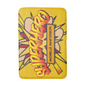 SUPERHELD Fun Retro Stripboek Pop Art Badmat (Voorkant Verticaal)