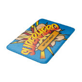 SUPERHELD Fun Retro Stripboek Pop Art Badmat (Gekanteld)