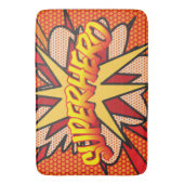 SUPERHELD_FUN Retro stripboek Pop Art Badmat (Voorkant Verticaal)