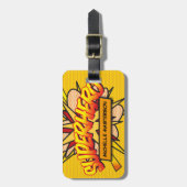 SUPERHELD Fun Retro Stripboek Pop Art Bagagelabel (Voorkant verticaal)