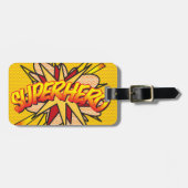 SUPERHELD_FUN Retro stripboek Pop Art Bagagelabel (Voorkant horizontaal)