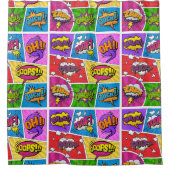 Superheld Gamer Comic-boek, gordijn voor douchegor (Voorkant)