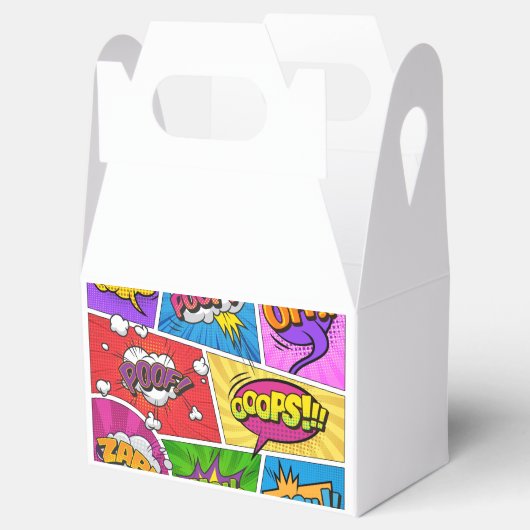 Superheld Gamer Comic book design FAVOR BOX Bedankdoosjes (Geopend)