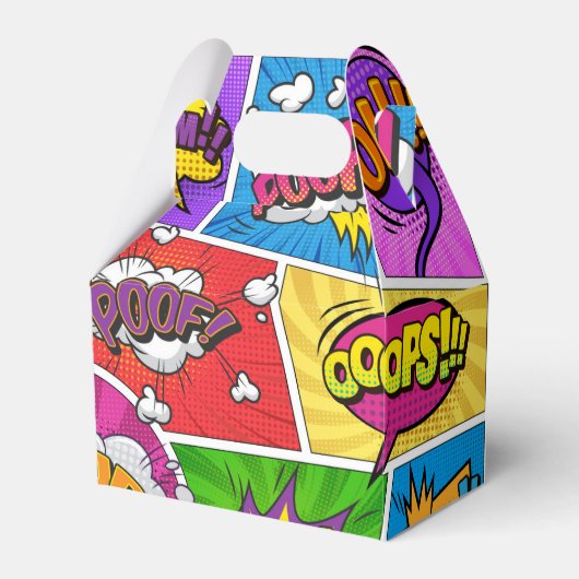 Superheld Gamer Comic book design FAVOR BOX Bedankdoosjes (Voorkant Zijde)
