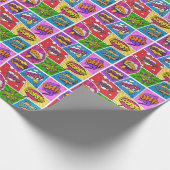 Superheld Gamer Comic book design wrappaper Cadeaupapier (Hoek)