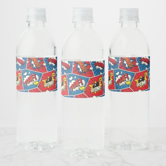 Superheld/Gamer Feestje Waterfles Label Etiket (Flessen)