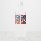 Superheld/Gamer Feestje Waterfles Label Etiket (Achterkant)