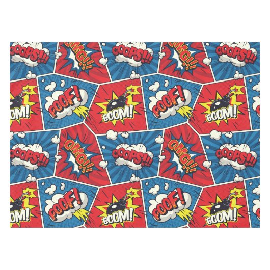 Superheld/Gamer Party Table Cloth Tafelkleed (Voorkant (Horizontaal))