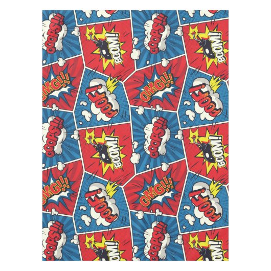 Superheld/Gamer Party Table Cloth Tafelkleed (Voorkant)