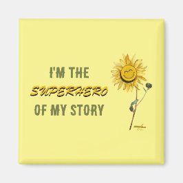 Superheld Gele Magneet van Dichteres Adiela Akoo