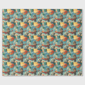 Superheld Gelukkig Verjaardagsontwerp voor Kindere Cadeaupapier (Vlak)