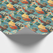 Superheld Gelukkig Verjaardagsontwerp voor Kindere Cadeaupapier (Hoek)