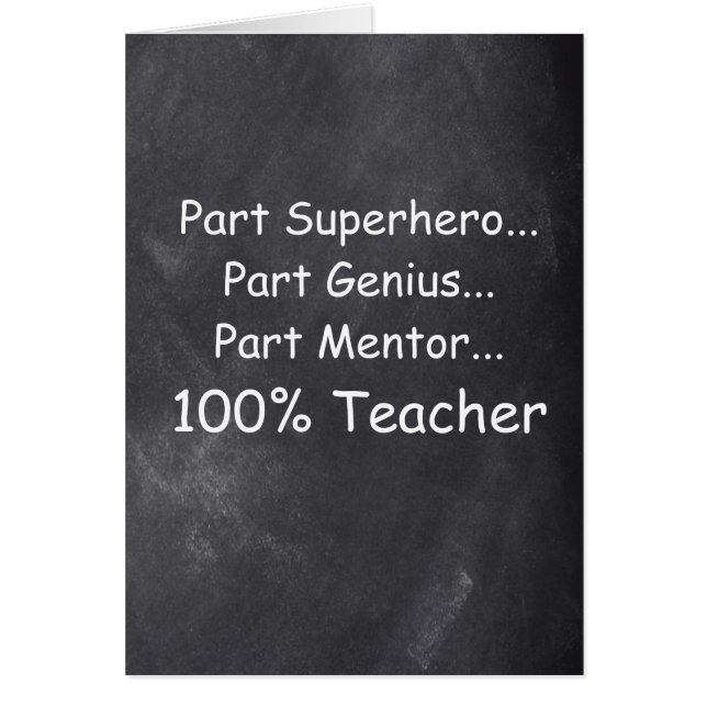 Superheld Genius Mentor Teacher Chalkboard Gift (Voorkant)